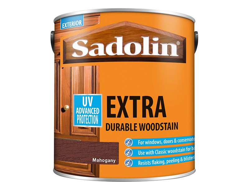 Sadolin Extra Durable Woodstain Mahogany 2.5 litre Sadolin - Dynamic Drive