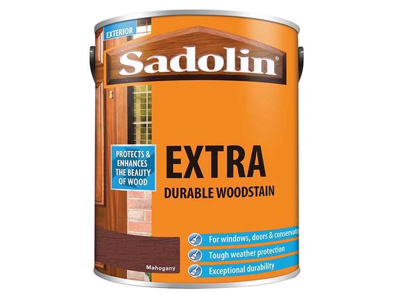 Sadolin Extra Durable Woodstain Mahogany 5 litre Sadolin - Dynamic Drive