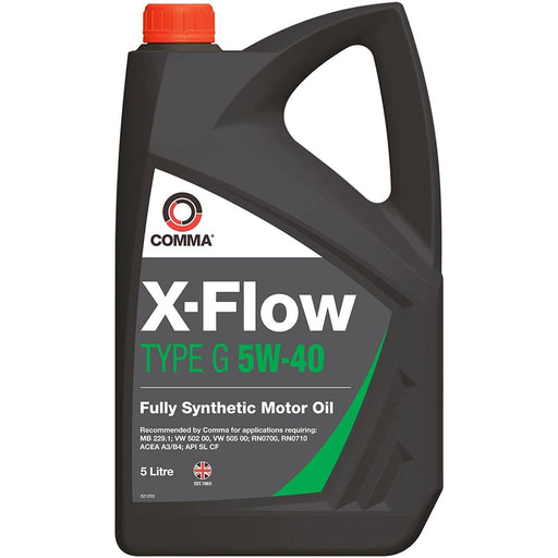 Comma - X-Flow Type G 5W40 Fully Synthetic ACEA A3/B4 Motor Engine Oil 5L Comma  - Dynamic Drive