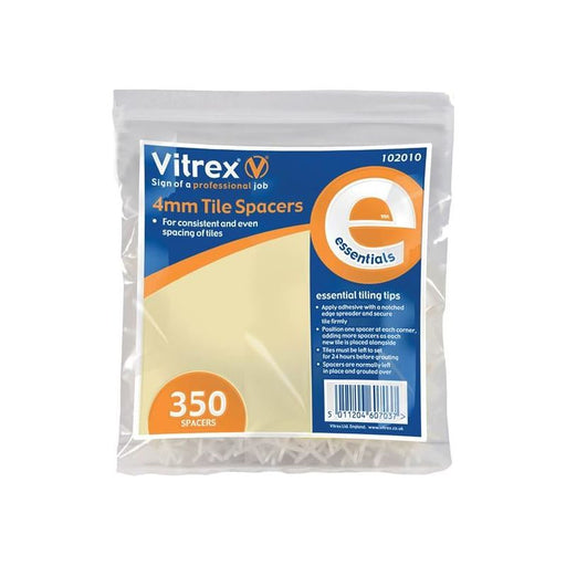 Vitrex Essential Tile Spacers 4mm (Pack 350) Vitrex - Dynamic Drive