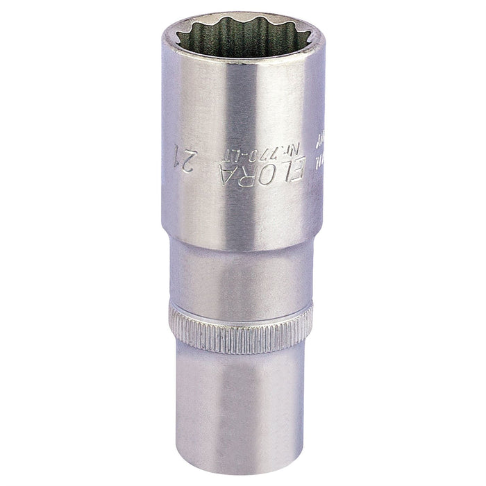 Draper Elora Deep Bi-Hexagon Socket, 1/2" Sq. Dr., 21mm 25135 Draper - Dynamic Drive