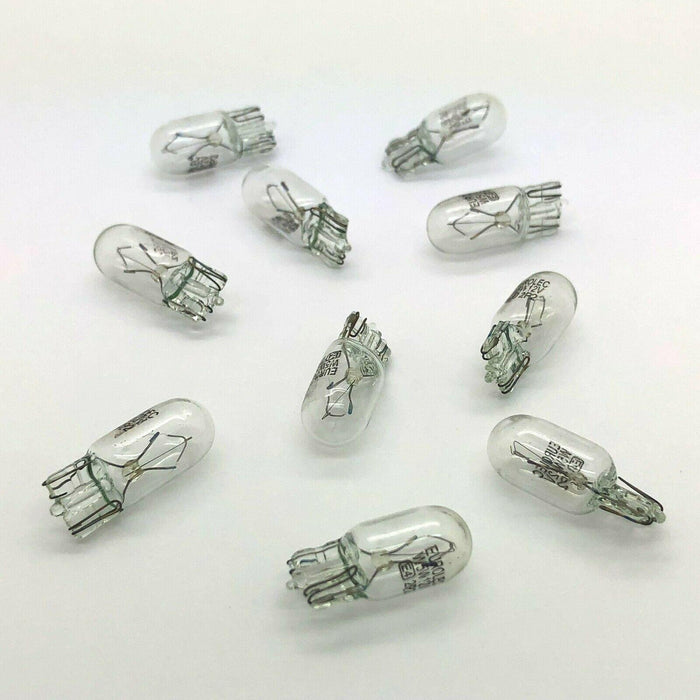 10 x Eurolec 501 W5W Car Sidelight Side Light Bulb 12v 5w Push Fit - E Marked Eurolec - Dynamic Drive