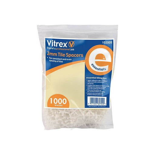 Vitrex Essential Tile Spacers 2mm (Pack 1000) Vitrex - Dynamic Drive