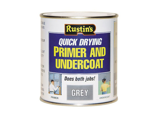 Rustins Quick Dry Primer & Undercoat Grey 250ml Rustins - Dynamic Drive