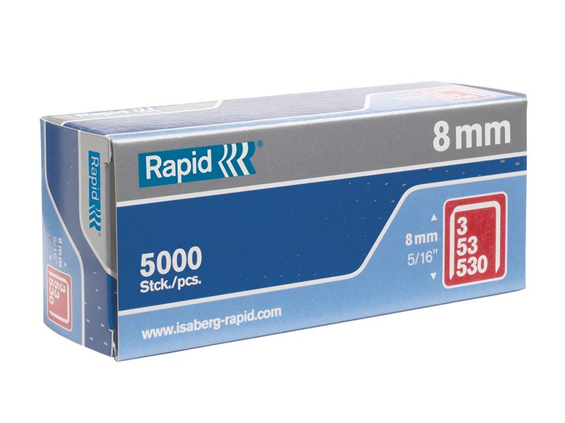 Rapid 53/8B 8mm Galvanised Staples (Box 5000) Rapid - Dynamic Drive