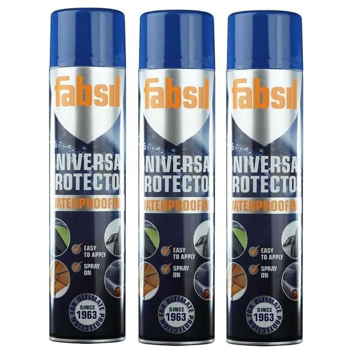 3x Grangers Fabsil Universal Aerosol Waterproofing Reproofing Spray 600ml Fabsil - Dynamic Drive