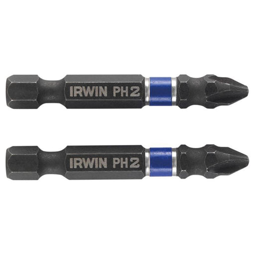 Irwin® Impact Screwdriver Bits Phillips PH2 50mm (Pack 2) IRWIN® - Dynamic Drive