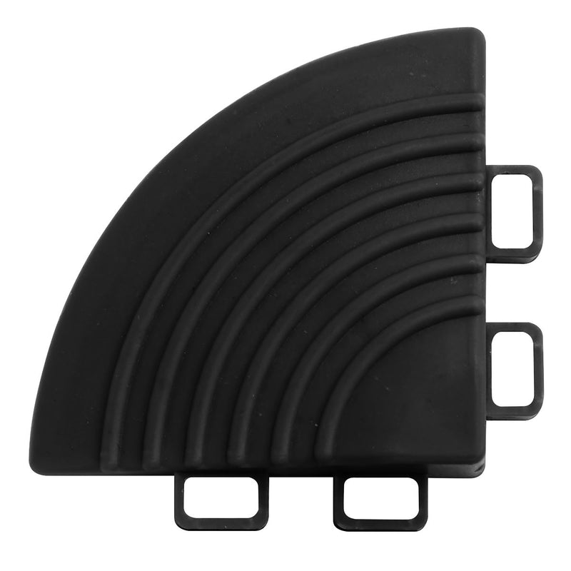 Sealey Polypropylene Floor Tile Corners 60 x 60mm Black Pack of 4 FT3CB Sealey - Dynamic Drive