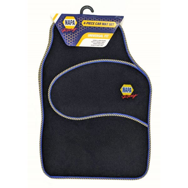 NAPA Consumables NAPA Racing Universal 4Pc Car Mat Set w Yellow And Blue Banding NAPA - Dynamic Drive