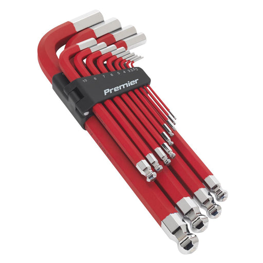 Sealey Jumbo Ball-End Hex Key Set 13pc Anti-Slip Metric AK7187 Sealey - Dynamic Drive