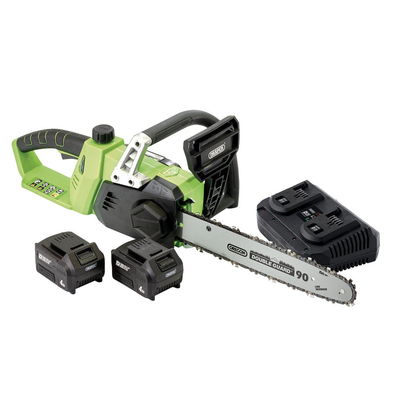 Draper D20 40V Chainsaw, 2 x 4.0Ah Batteries, 1 x Fast Charger 30903 Draper - Dynamic Drive