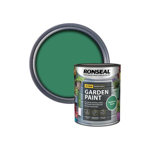 Ronseal Garden Paint Rainforest Green 750ml Ronseal - Dynamic Drive