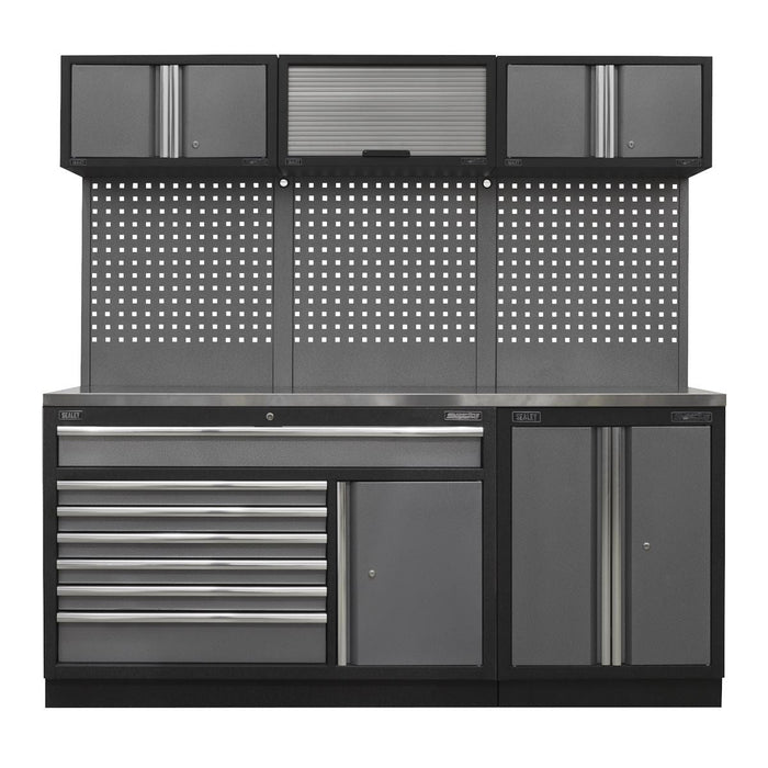 Sealey Superline Pro 2.04m Storage System Stainless Steel Worktop Sealey - Dynamic Drive