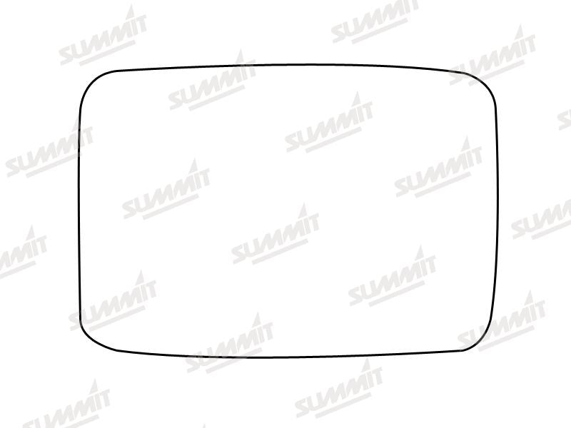 Summit Stick-On Standard Mirror Glass fits VW Golf Mk2 LHS Summit - Dynamic Drive