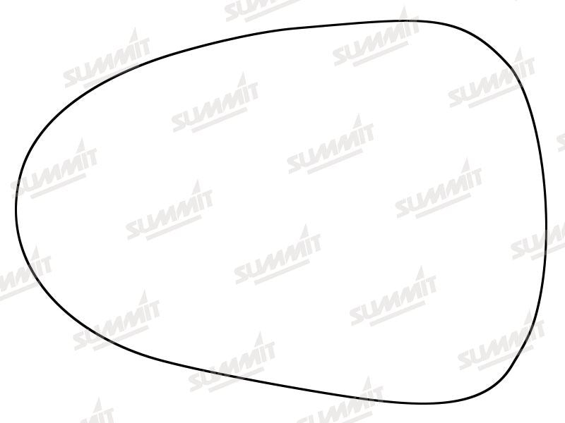 Summit Stick-On Standard Mirror Glass fits Seat Ibiza Exeo 08 on LHS Summit - Dynamic Drive