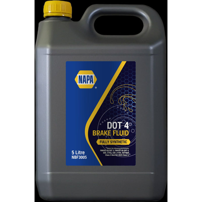 Genuine NAPA Dot 4 Brake Fluid 5L Fits NAPA - Dynamic Drive