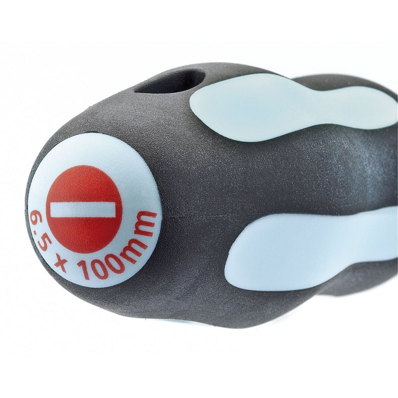 Draper Plain Slot Soft Grip Screwdriver, 6.5 x 100mm 34978 Draper - Dynamic Drive