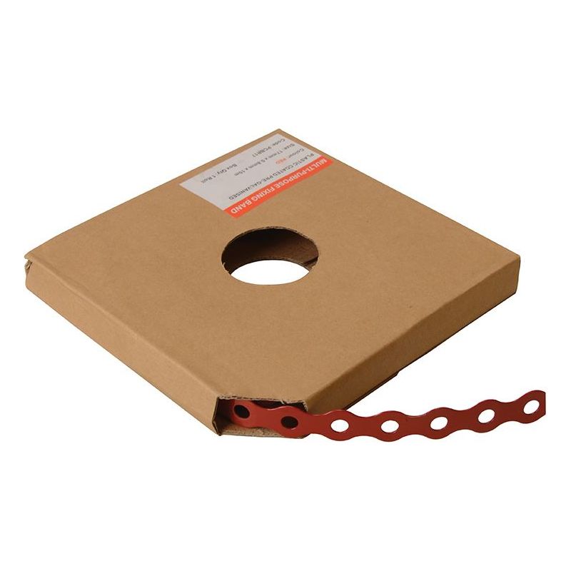 Forgefix Red Plastic Coated Pre-Galvanised Band 12mm x 0.8 x 10m Box 1 ForgeFix - Dynamic Drive