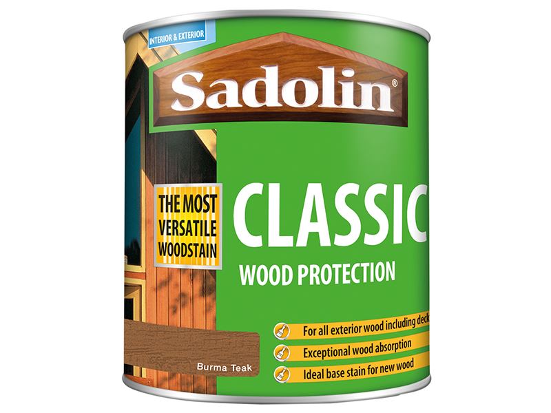 Sadolin Classic Wood Protection Burma Teak 1 litre Sadolin - Dynamic Drive
