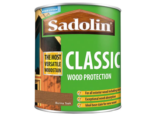Sadolin Classic Wood Protection Burma Teak 1 litre Sadolin - Dynamic Drive