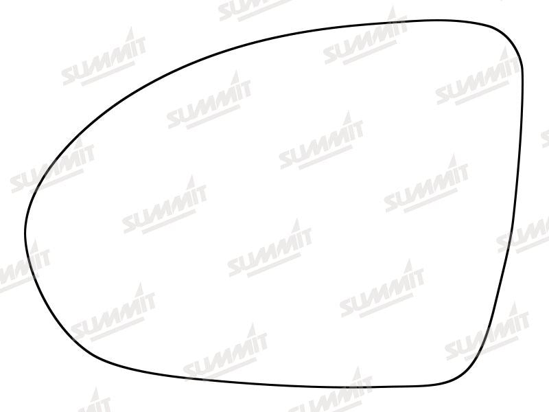 Summit Stick-On Standard Mirror Glass fits Smart Forfour 04 to 06 LHS Summit - Dynamic Drive
