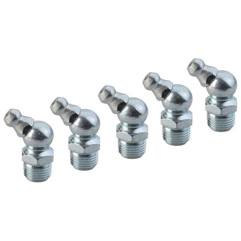 Faithfull Grease Nipple 45° 1/8in BSP (Pack 5) Faithfull - Dynamic Drive