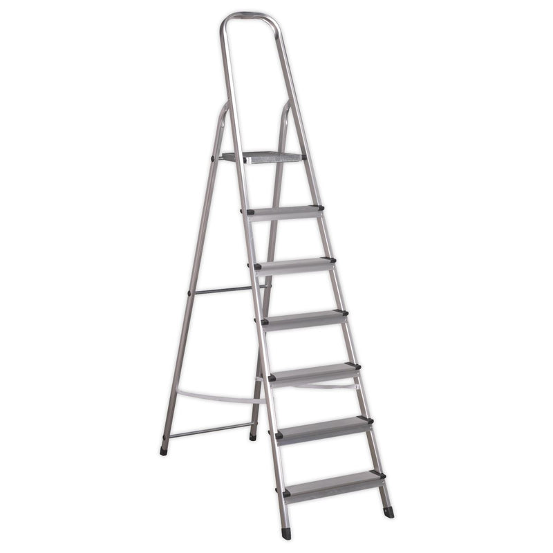 Sealey Aluminium Step Ladder 7-Tread EN 131 ASL7 Sealey - Dynamic Drive
