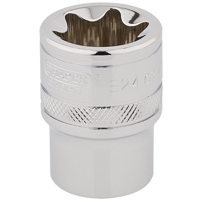 Draper TX-STAR Socket, 1/2" Sq. Dr., E24 34402 Draper - Dynamic Drive