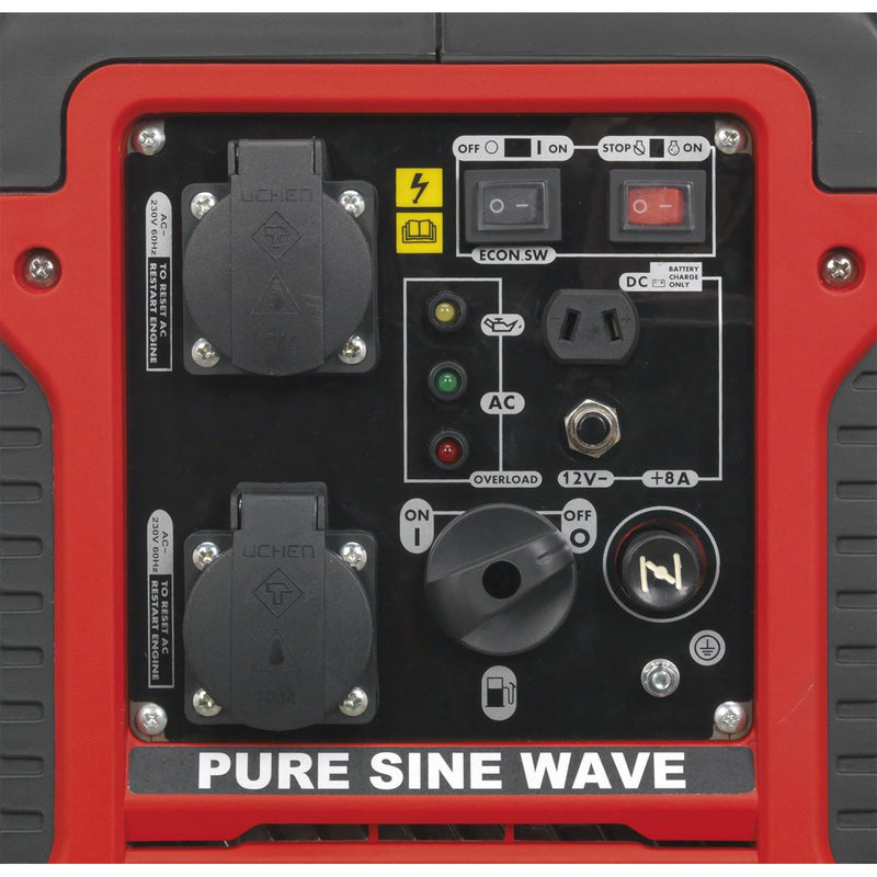 Sealey Inverter Generator 2000W 230V 4-Stroke Engine G2000I Sealey - Dynamic Drive