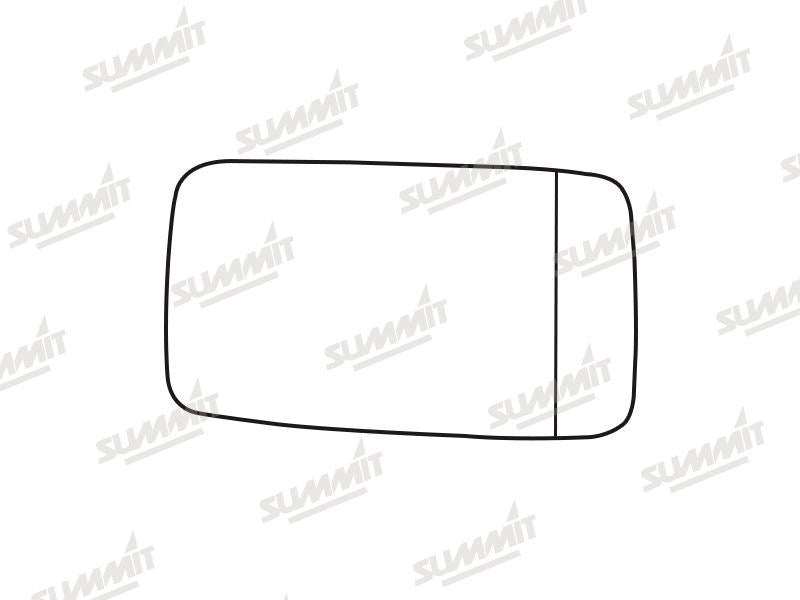 Summit Stick-On Aspheric Mirror Glass fits VW Golf Mk3 Inc Cabriolet 92 to 99 RHS Summit - Dynamic Drive