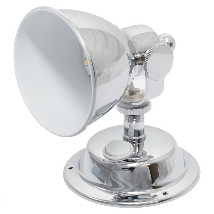 AAA LED Adjustable Reading Light Chrome Warm White 12V AAA - Dynamic Drive