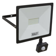 Sealey Extra Slim Floodlight with PIR Sensor 50W SMD LED LED113PIR Sealey - Dynamic Drive