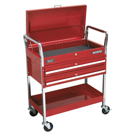 Sealey Trolley 2-Level Heavy-Duty with Lockable Top & 2 Drawers CX1042D Sealey - Dynamic Drive