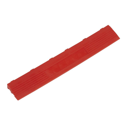 Sealey Polypropylene Floor Tile Edge 400 x 60mm Red Female Pack of 6 FT3ERF Sealey - Dynamic Drive