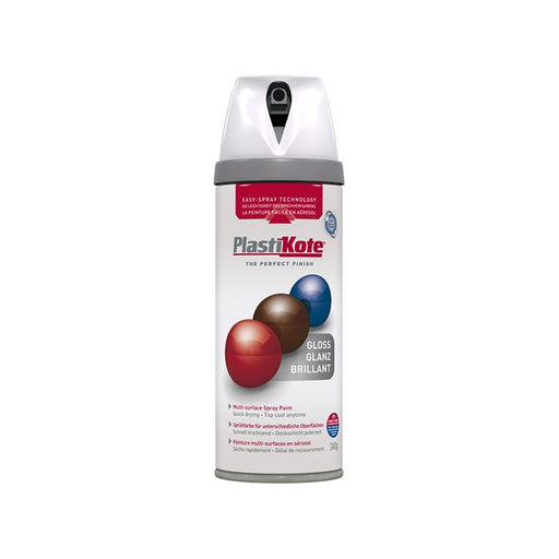 Plastikote Twist & Spray Gloss White 400ml PlastiKote - Dynamic Drive