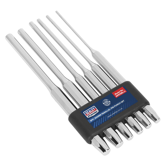 Sealey Parallel Pin Punch Set 6pc 200mm AK9128L Sealey - Dynamic Drive