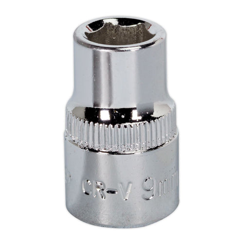 Sealey WallDrive Socket 9mm 3/8"Sq Drive Fully Polished SP3809 Sealey - Dynamic Drive