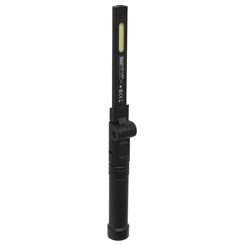 Sealey Rechargeable Aluminium Folding Pocket Light 2 COB & 1 SMD LED LED02G Sealey - Dynamic Drive