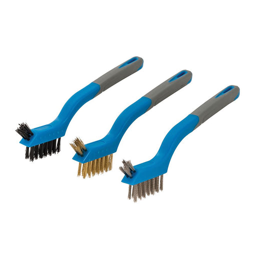 Silverline Mini Wire Brush Set 3pce 175mm Silverline - Dynamic Drive