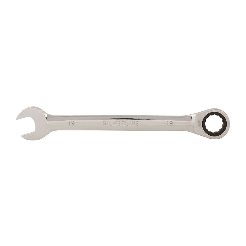 Silverline Fixed Head Ratchet Spanner 19mm 763581 Silverline  - Dynamic Drive