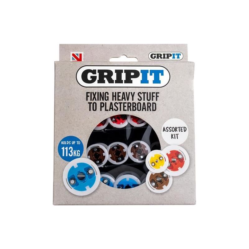 Gripit Plasterboard Fixings Assorted Kit, 32 Piece Gripit - Dynamic Drive