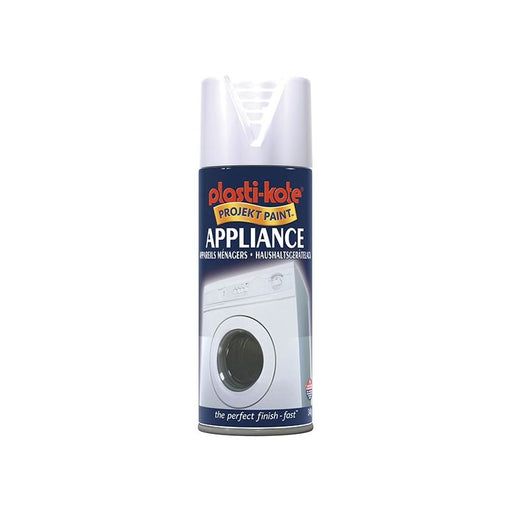 Plastikote Twist & Spray Appliance Enamel Gloss White 400ml PlastiKote - Dynamic Drive