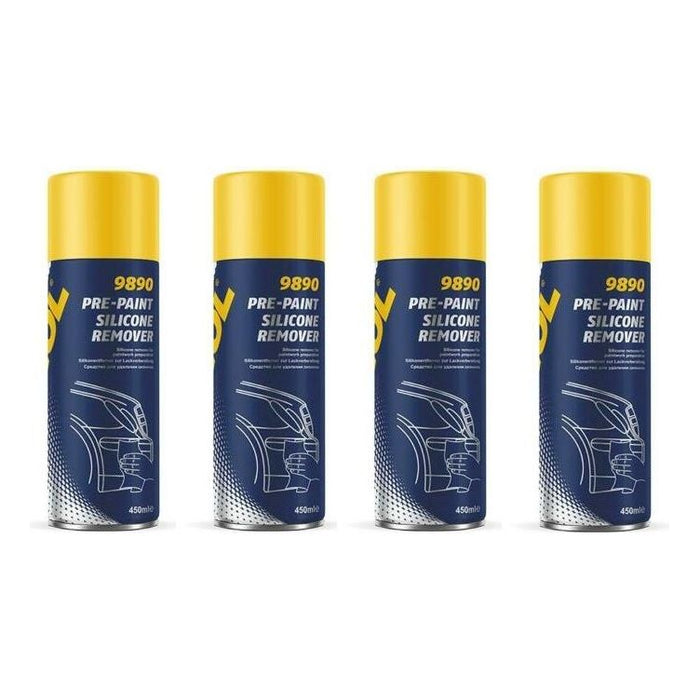 4x MANNOL Silicone Sealant Remover Spray Cleaner Fast Acting Aceton Free 450ml Mannol - Dynamic Drive
