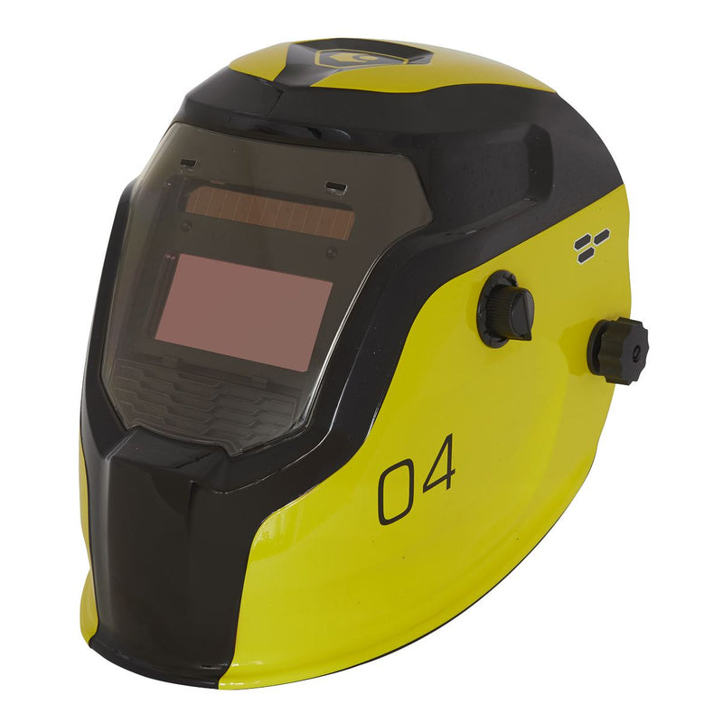 Sealey Auto Darkening Welding Helmet Shade 9-13 Yellow PWH4 Sealey - Dynamic Drive