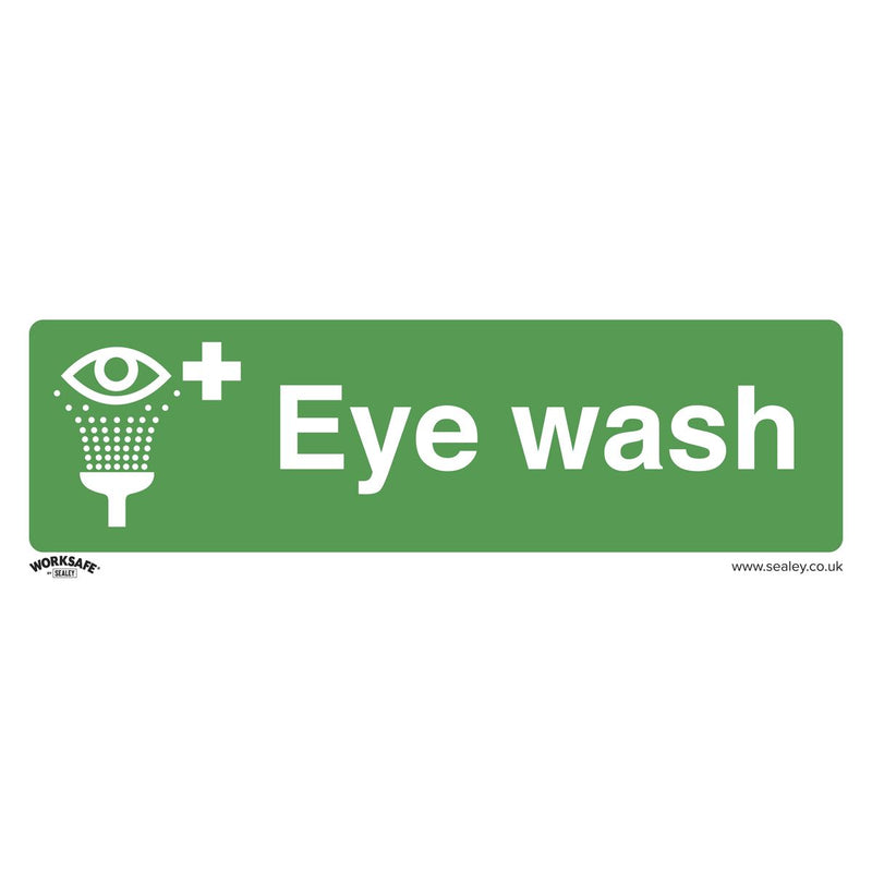 Sealey Safe Conditions Safety Sign Eye Wash Rigid Plastic Pack of 10 Sealey - Dynamic Drive