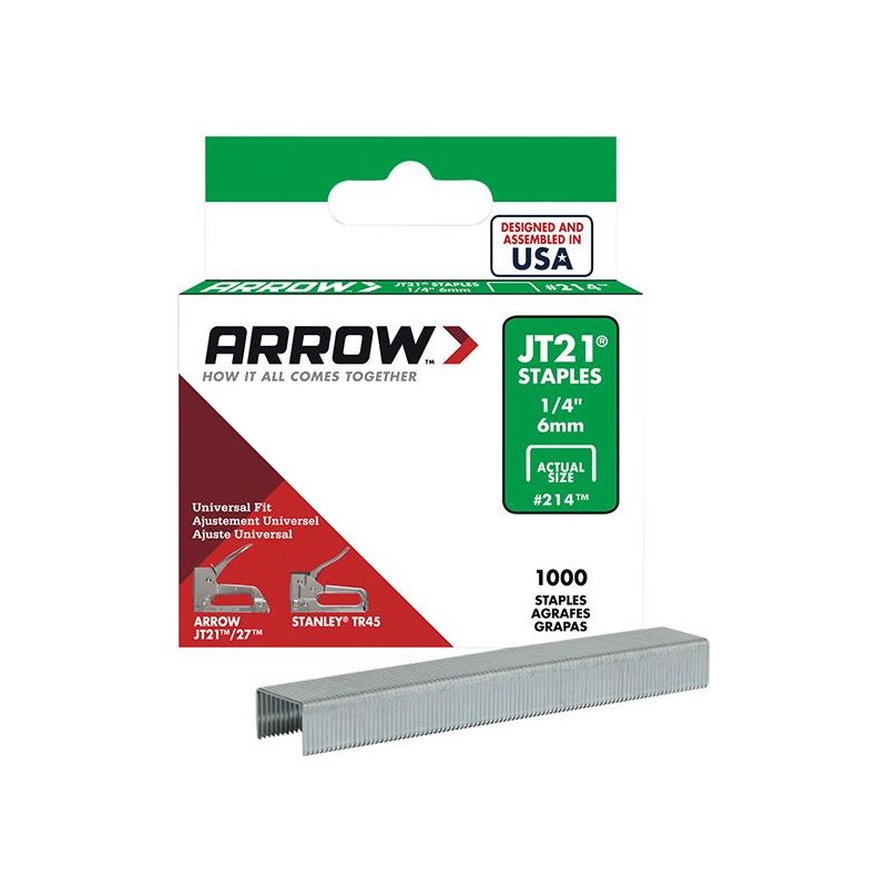 Arrow JT21 T27 Staples 6mm (1/4in) (Box 1000) Arrow - Dynamic Drive
