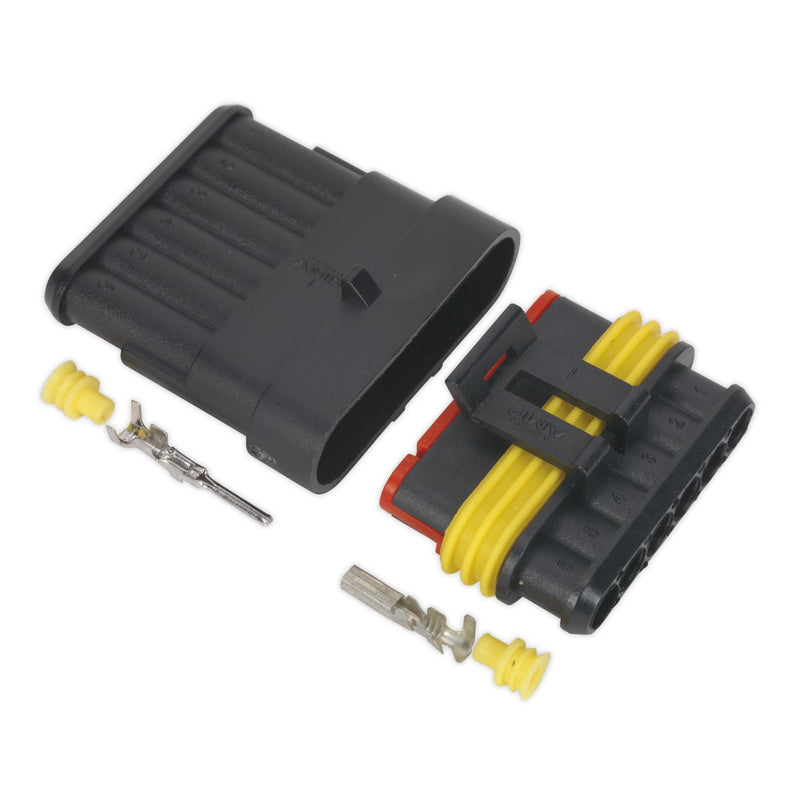 Sealey Superseal Male & Female Connector 6-Way SSC6MF Sealey - Dynamic Drive