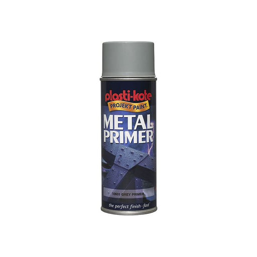Plastikote Metal Primer Spray Grey 400ml PlastiKote - Dynamic Drive
