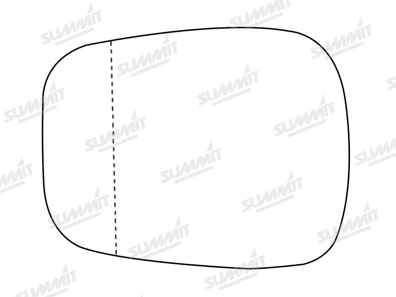 Summit Non-Heated Base Plate With Blind Spot Mirror Glass fits Renault Kangoo 01 on LHS RHS Summit - Dynamic Drive