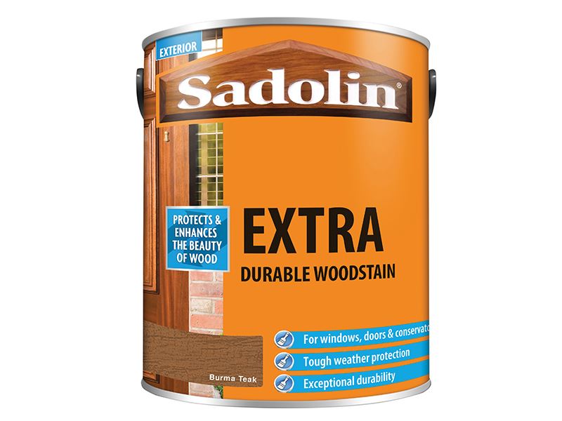 Sadolin Extra Durable Woodstain Burma Teak 5 litre Sadolin - Dynamic Drive